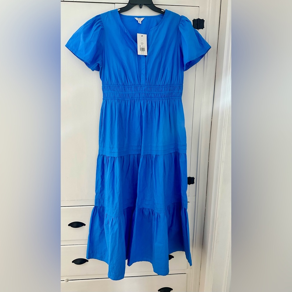 Crown & Ivy Vibrant Bluetiful Maxi Dress Large
